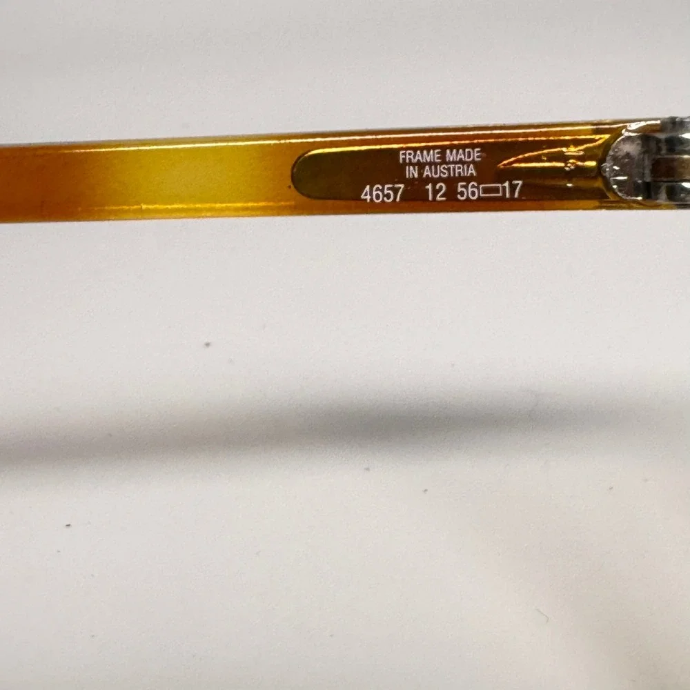Vintage Playboy by Optyl 4657 12 Amber Honey‎ Eyeglasses Frames Austria 56-17